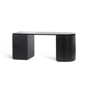 Albina 1.77m Left Drawer Office Desk - Black Oak by Interior Secrets - AfterPay Available by Interior Secrets, a Desks for sale on Style Sourcebook