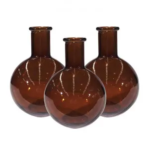 Lune 3 Piece Glass Bottle Vase Set, Small, Amber by Canvas Sasson, a Vases & Jars for sale on Style Sourcebook