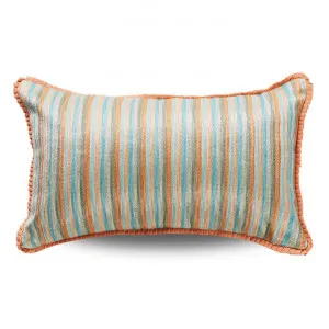 Basque Sunset Embroidered Cotton Lumbar Cushion by Canvas Sasson, a Cushions, Decorative Pillows for sale on Style Sourcebook