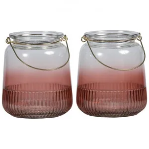 Lune Sunlight 2 Piece Glass Votive Set, Small, Rose by Canvas Sasson, a Home Fragrances for sale on Style Sourcebook