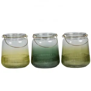 Lune Verdi 3 Piece Glass Votive Set, Small by Canvas Sasson, a Home Fragrances for sale on Style Sourcebook