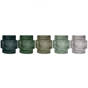 Lune Botanica 5 Piece Glass Votive Set by Canvas Sasson, a Home Fragrances for sale on Style Sourcebook