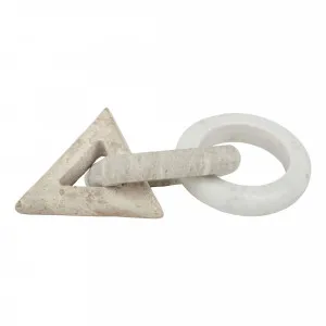 Atmai Sculpture 32x2cm in Natural/White by OzDesignFurniture, a Statues & Ornaments for sale on Style Sourcebook