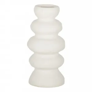 Ravella Vase Small 9.8x20cm in White by OzDesignFurniture, a Vases & Jars for sale on Style Sourcebook