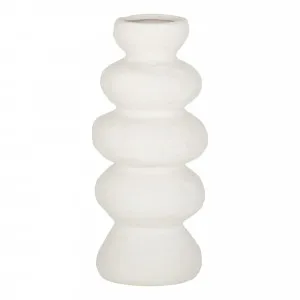 Ravella Vase Large 13.5x30.2cm in White by OzDesignFurniture, a Vases & Jars for sale on Style Sourcebook