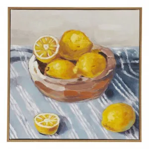 Lemon Box Framed Oil Canvas in 40 x 40cm by OzDesignFurniture, a Prints for sale on Style Sourcebook