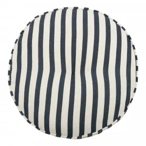 Montauk Round Cushion 40cm in White/Navy by OzDesignFurniture, a Cushions, Decorative Pillows for sale on Style Sourcebook