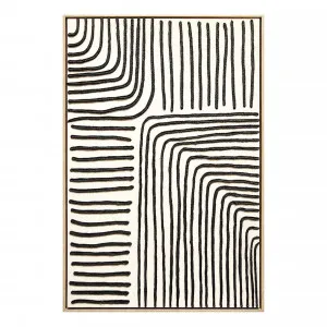Black Lines A Box Framed Canvas in 60 x 90cm by OzDesignFurniture, a Prints for sale on Style Sourcebook