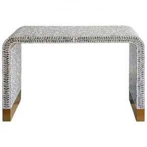 Monochrome Elegance Mother Of Pearl Inlaid Arch Console Table, 120cm by Philuxe Home, a Console Table for sale on Style Sourcebook