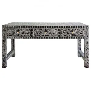 Noir Opulent Mother Of Pearl Inlaid Console Table, 140cm by Philuxe Home, a Console Table for sale on Style Sourcebook