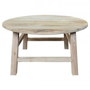 Pioneer Reclaimed Elm Timber Round Coffee Table, 85cm by Montego, a Coffee Table for sale on Style Sourcebook