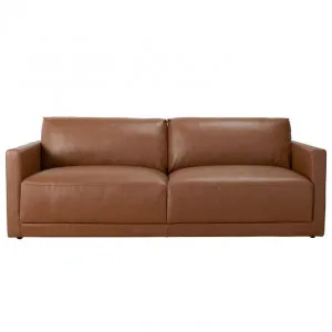 Haven Tan Leather Sofa - 3.5 Seater by James Lane, a Sofas for sale on Style Sourcebook