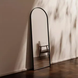 Full Length Arch Leaner Mirror Matt Black - 2 Sizes 1700mm x 610mm by Luxe Mirrors, a Mirrors for sale on Style Sourcebook