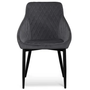 Wayerton Velvet Fabric Dining Chair, Set of 2, Grey by Conception Living, a Dining Chairs for sale on Style Sourcebook