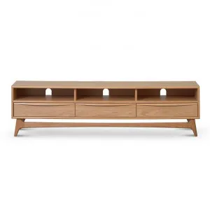 Oksby American White Oak Timber 3 Drawer TV Unit, 180cm, Natural by Conception Living, a Entertainment Units & TV Stands for sale on Style Sourcebook
