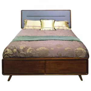 Sloto Poplar Timber Bed with End Drawers, Queen, Cherrywood by Scarlett Collections, a Beds & Bed Frames for sale on Style Sourcebook