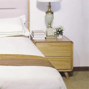 Sloto Poplar Timber Bedside Table, Maple by Scarlett Collections, a Bedside Tables for sale on Style Sourcebook