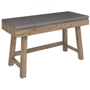 Paxton Concrete & Acacia Timber Desk, 140cm, Grey Top by Dodicci, a Desks for sale on Style Sourcebook