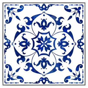 "Mediterranean Tile" Framed Canvas Wall Art Painting, Type B, 52cm by NF Living, a Artwork & Wall Decor for sale on Style Sourcebook