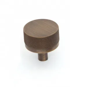 Momo Bellevue Solid Brass Knurled Knob 35mm In Bronze by Momo Handles, a Cabinet Hardware for sale on Style Sourcebook