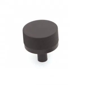 Momo Bellevue Solid Brass Knurled Knob 35mm In Matt Black by Momo Handles, a Cabinet Hardware for sale on Style Sourcebook