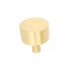Momo Bellevue Solid Brass Plain Knob 35mm In Brushed Satin Brass by Momo Handles, a Cabinet Hardware for sale on Style Sourcebook