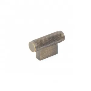 Momo Brighton Solid Brass T Knob 50mm In Dark Brushed Brass by Momo Handles, a Cabinet Hardware for sale on Style Sourcebook