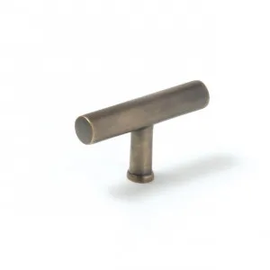 Momo Strano T Knob 60mm in Antique Brass by Momo Handles, a Cabinet Hardware for sale on Style Sourcebook
