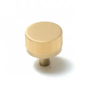Momo Bellevue Solid Brass Lined Knob In Brushed Satin Brass by Momo Handles, a Cabinet Hardware for sale on Style Sourcebook