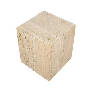 Mars Travertine Side Table by James Lane, a Side Table for sale on Style Sourcebook