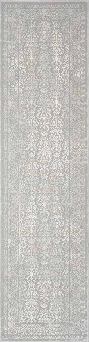 Aylin Cream Ivory And Grey Traditional Floral Runner Rug by Miss Amara, a Persian Rugs for sale on Style Sourcebook