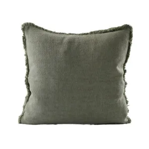 Luca® Boho Linen Cushion - Khaki by Eadie Lifestyle, a Cushions, Decorative Pillows for sale on Style Sourcebook