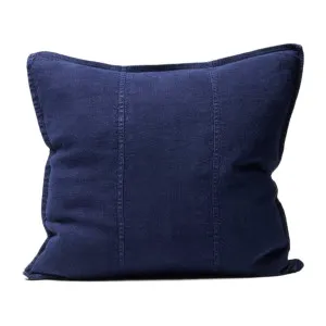 Luca® Linen Cushion - Navy by Eadie Lifestyle, a Cushions, Decorative Pillows for sale on Style Sourcebook