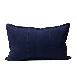 Luca® Linen Outdoor Cushion in Navy  |  Cover Only 40x60cm  |  Eadie Lifestyle by Eadie Lifestyle, a Cushions, Decorative Pillows for sale on Style Sourcebook