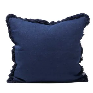Luca® Boho Linen Cushion - Navy by Eadie Lifestyle, a Cushions, Decorative Pillows for sale on Style Sourcebook