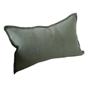 Luca® Linen Cushion - Khaki by Eadie Lifestyle, a Cushions, Decorative Pillows for sale on Style Sourcebook