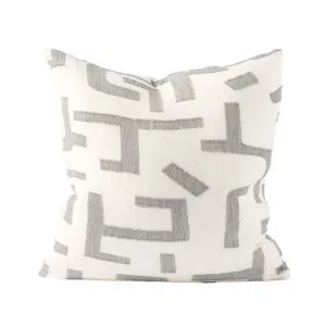 Antico Linen Cushion - Off White/Slate by Eadie Lifestyle, a Cushions, Decorative Pillows for sale on Style Sourcebook
