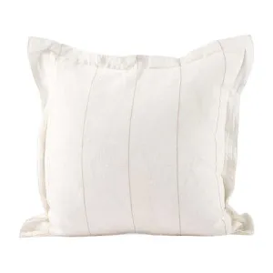 Carter Linen Cushion - Off White w' Natural Stripe by Eadie Lifestyle, a Cushions, Decorative Pillows for sale on Style Sourcebook