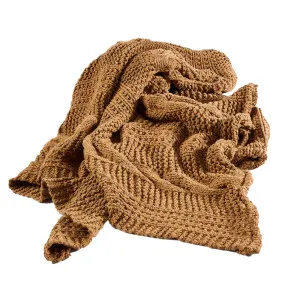Heirloom Hand Woven Throw - Camel by Eadie Lifestyle, a Throws for sale on Style Sourcebook