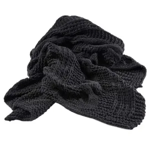 Heirloom Handwoven Throw - Black by Eadie Lifestyle, a Throws for sale on Style Sourcebook