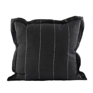 Carter Linen Cushion - Black w' White Stripe by Eadie Lifestyle, a Cushions, Decorative Pillows for sale on Style Sourcebook