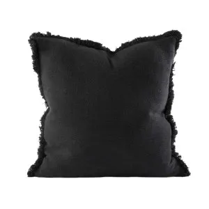 Luca® Boho Linen Cushion - Black by Eadie Lifestyle, a Cushions, Decorative Pillows for sale on Style Sourcebook