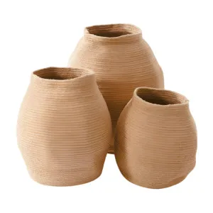 Vaso Jute Floor Baskets - Set of Three by Eadie Lifestyle, a Plant Holders for sale on Style Sourcebook
