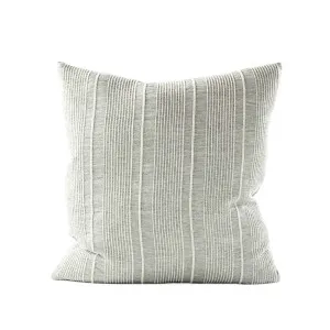 Ulivo Linen Cushion - Pistachio w' Off White Stripe by Eadie Lifestyle, a Cushions, Decorative Pillows for sale on Style Sourcebook