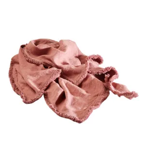 Luca® Boho Linen Throw - Desert Rose by Eadie Lifestyle, a Throws for sale on Style Sourcebook