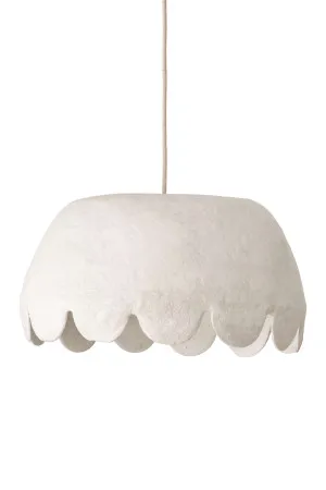 Scalloped Pendant Light - White by Her Hands, a Pendant Lighting for sale on Style Sourcebook