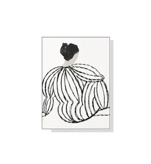 Stripe Modern Lady Wall Art Canvas 4 sizes available 70cm x 50cm by Luxe Mirrors, a Artwork & Wall Decor for sale on Style Sourcebook