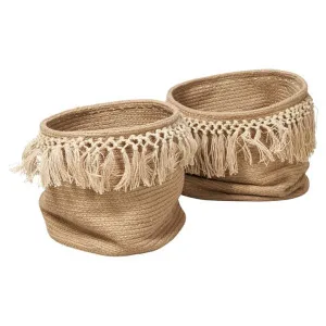 Airolo 2 Piece Braided Jute Basket Set by Casa Uno, a Baskets & Boxes for sale on Style Sourcebook