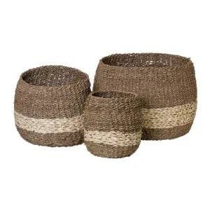 Kenya 3 Piece Seagrass Basket Set by A.Ross Living, a Baskets & Boxes for sale on Style Sourcebook