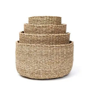 Sanoma 4 Piece Seagrass Round Basket Set by Wicka, a Baskets & Boxes for sale on Style Sourcebook